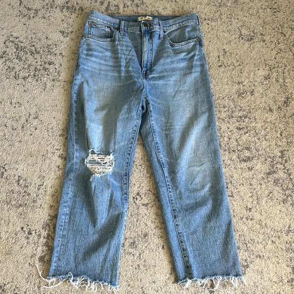 Madewell The Perfect Vintage Straight Jeans Light Wash Size 32 - Picture 5 of 10